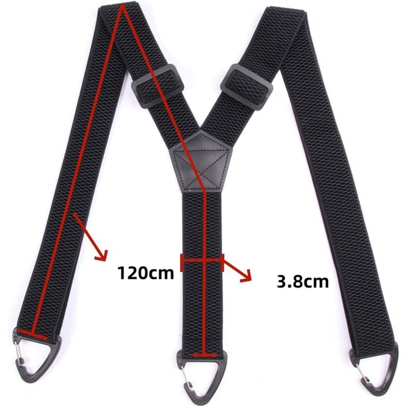 Men’s Work Suspenders for Trousers – 1.5-Inch Wide Adjustable Elastic