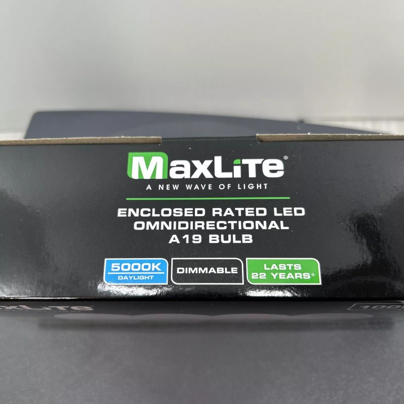 MaxLite E15A19D50/4P A19 100W Daylight 5000K Dimmable LED Bulbs -