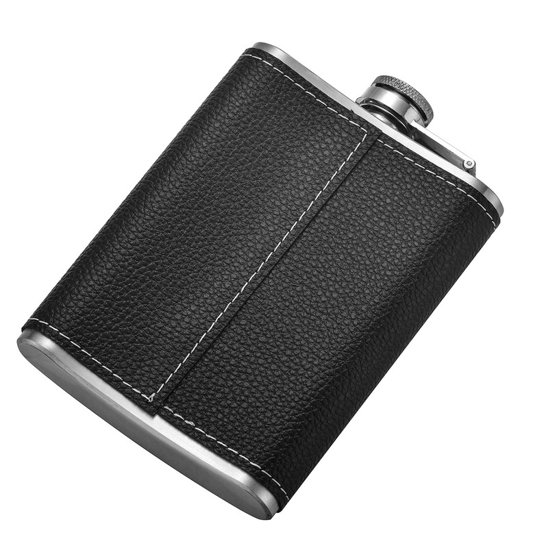 Yenghome Hip Flask Set, 8 OZ Premium Stainless Steel Leather