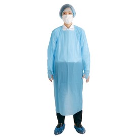 Artec 51550 Infection Prevention Set, Simple, Full Body Protection, Disposable, Gloves, Shoe Cover, Apron, Head Cap, Mask, Blue, Free Size