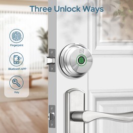 GeekTale Fingerprint Deadbolt with App, Smart Deadbolt Lock for Front Door, Keyless Entry Door Lock, Biometric Dead Bolt, Electronic Door Knob