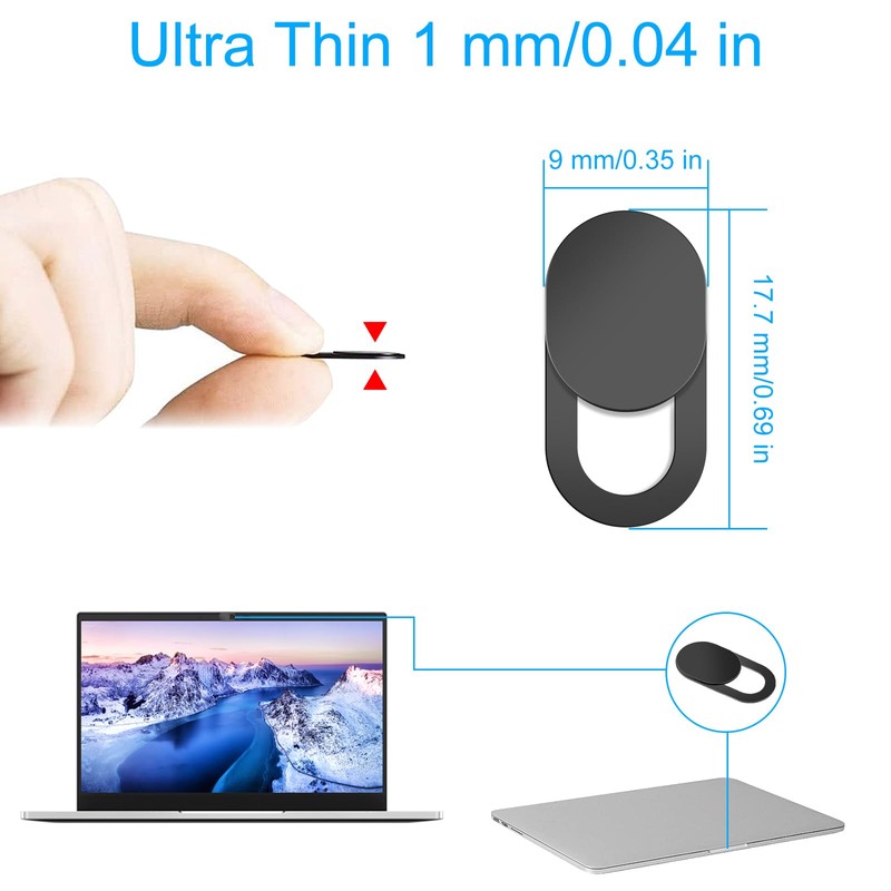 LICQIC 50 Pcs Webcam Cover Slide, Laptop Camera Cover Slide,