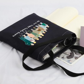 CMNIM The Sound of Inspired Music Tote Bag The Von Trapp Family Singers Fan Gift for Musical Movie Lover Grocery Shoulder Bag (Family Singers Black TB)