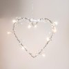 Lights4fun 10er LED Lichterherz LED Herz warmweiß batteriebetrieben Herz Deko