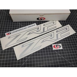 ZR2 Outlined Decals (2pk) 4x4 Truck Bed Fender Stickers Fits 2022-2024 Silverado 1500 Colorado ZR-2 Select Colors: (2, Metallic Silver)