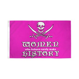 AZ FLAG - Pirate Women In History Flag - 3x5 Ft - 100D Polyester Skull Pirates Banner with Two Metal Grommets - Fade Resistant - Vivid Colors - 3' x 5' Feet - 150x90 Cm