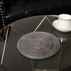 FUN LAVIE 4 PCS Round Placemats for Dining Table Thread