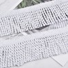 CRAFFANCY 13m Silver Polyester Fringe Trim