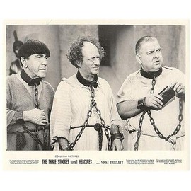 The Three Stooges Meet Hercules Original Lobby Card Three Stooges in Chains