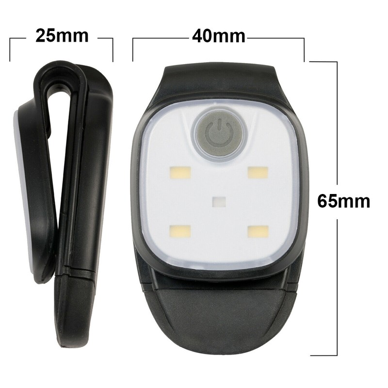 Clip On Flashlight Rechargeable 5 LEDs Hands Free 50 Lumens