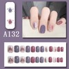 SEMTIM Nail Tips, 24 Pieces, Medium, Short, Round False Nails,