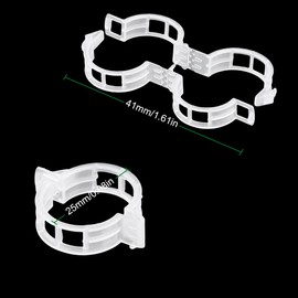 LICQIC 50 Pcs White Plant Holder Clips, Tomato Clips are Suitable for Tomatoes, Cucumbers, Peas, Grapevines and Other Vine Plants