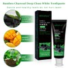MINGRUO Bamboo Charcoal Deep Toothpaste, Aktivkohle Toothpaste, Bambuskohle Zahnpasta, Aktivkohle-Kohle-Zahnpasta,