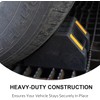OrangeStar 4-Pack Heavy Duty Rubber Wheel Chocks with Hand Grip