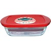 Pyrex O'Cuisine Borosilicate Glass Rectangular Dish with Plastic Lid 1.1L