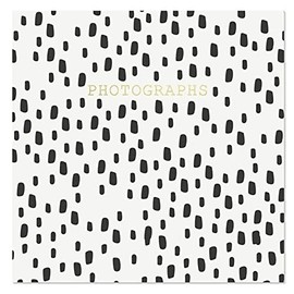 Tallon White with Black Spots 6x4 Photo Album Memo Slip in Holds 200 Photos