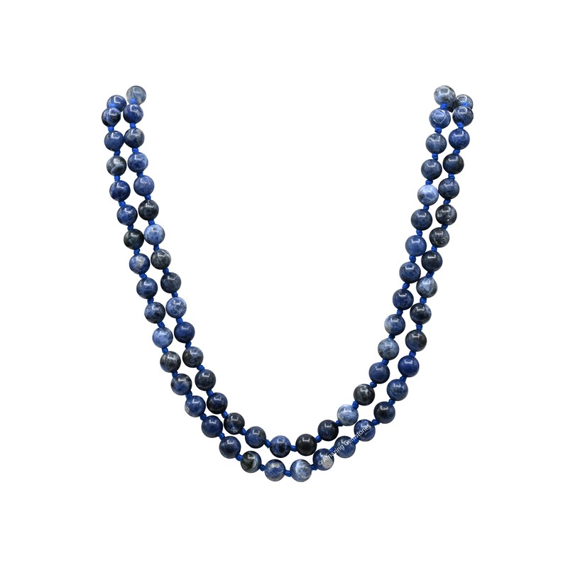Sodalite Buddhist Prayer Beads Japa Mala with 108 Meditation Beads