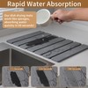 Foldable Diatomite Dish Drying Mat for Kitchen Counter, Gray Marble
