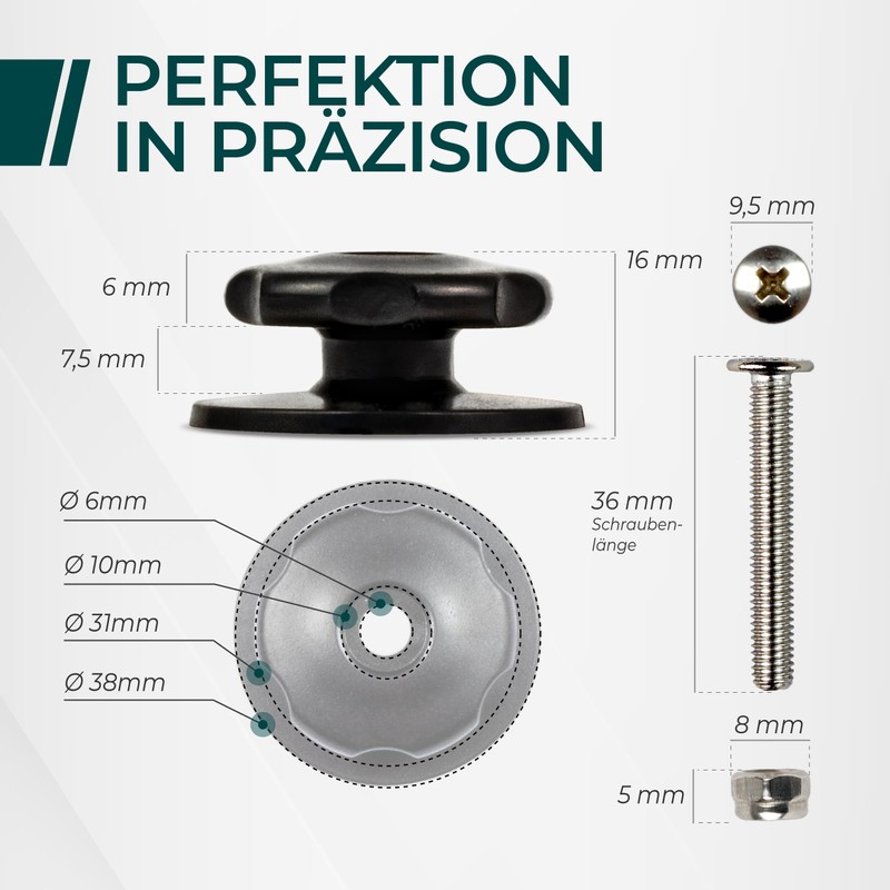 CARGO VA Intelligent Vehicle Accessories 20 round buttons with screws