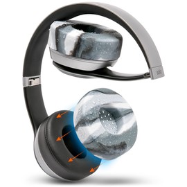 WC SweatZ Beats Solo - Sweat Earpad Covers For Beats Solo 3 & Beats Solo 2, Made By Wicked Cushions | Sweatproof, Washable & Preserves Comfort | Marble