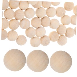 OSALADI 100pcs Solid Natural Wood Beads Unfinished Wooden Spheres for DIY Crafts Jewelry Making Farmhouse Decor Projects