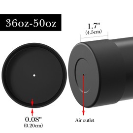 Linkidea Water Bottle Boot Compatible with YETI Rambler Bottle 36oz, Yonder 50oz, Silicone Anti-Slip Water Bottle Bottom Sleeve Cover Protector (Black / 2 Pack)