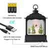 Eldnacele Musical Snow Globe Lantern with Timer, Lighted USB/Battery Operated