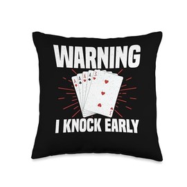 Gin Rummy Player Gin Rummy Card Game Lover Tiles Gin Rummy Throw Pillow
