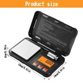 Milligram Scales 50 g/0.001 g, Compact MG Scales with 50 g Calibration Weight, Portable Scale with Tare and LCD Display with Backlight for Food, Powder Scales for Recharging