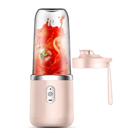 Personal Blender, 6 Blades Mini Juicer Cup Portable Electric Blender with 14Oz Travel Cup & Lid for Home Travel Office Gym