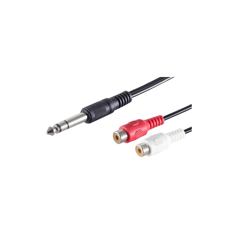 1aTTack.de 5 x 0.2 m Black Jack Plug 6.3 mm