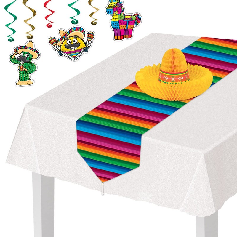 Printed Fiesta Table Runner Pack of 3