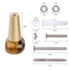 Rockcloud Natural Tiger's Eye Stone Cabinet Knobs, Door Pull Handles