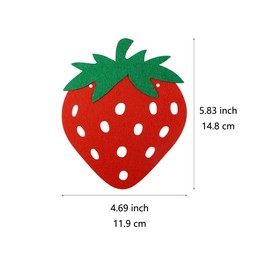 FAZHBARY 2 Pack Strawberry Garland Felt Fruit Banner for Berry Strawberry First Birthday Party Decorations
