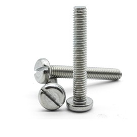 Hippo Hardware M5 (5mm X 20mm) Slotted Pan Head Machine Screws A2 Stainless Steel Slot Bolts (Pack of 10)