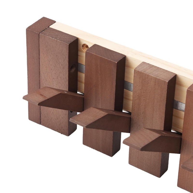 Petyoung Multi Hook Coat Rack Space Saving Wall Mounted Wooden