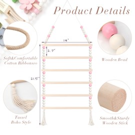 Macrame Hair Claw Clip Organizer,White Hanging Hair Clip Holder and Storage for Women Girls,Claw Clip Hanger Home Decor for Wall,Door,Closet