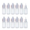 QUUPY 50Pcs 10ml Clear Plastic Squeezable Dropping Bottles Refillable Empty