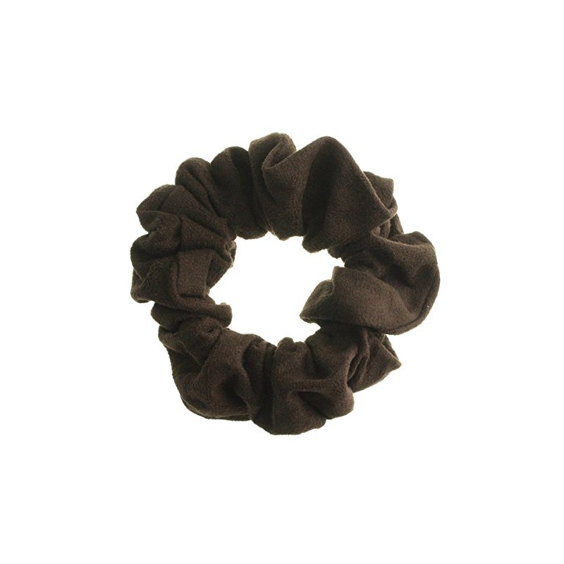 VINGTAINE HS-108-BR- Basic Color, Suede-Style, Scrunchie, Simple, Daily Office, Autumn,