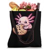 Pocket Axolotl Snacks Cookie Snaxalotl Axolotl In Pocket Tote Bag
