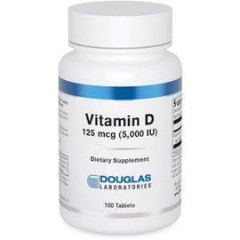 Douglas Laboratories Vitamin D (5,000 I.U.) | Vitamin D3 Supplement to Support Immune Health, Calcium Levels, and Bones* | 100 Tablets