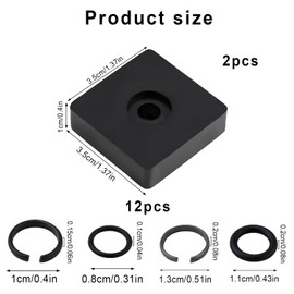 12 Sets 3/8" & 12 Sets 1/2" Impact Retaining Ring Clip Friction Rings with O-Ring, Come with 2 Black Retainer Ring Anvil Install Tools for MIL Electric & Pneumatic Impact Wrench