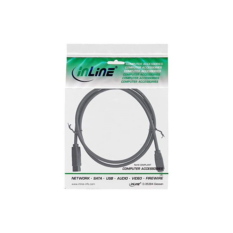 InLine® 1.8m 4 Male to 9 Male IEEE1394 FireWire Cable
