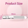 Professional Double-Sided Nail Files, Glass Manicure Stick with Non-Slip Handle,