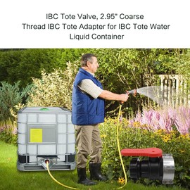 IBC Tote Valve, 2.95" Coarse Thread IBC Tote Adapter, 75mm NPT DN50 Heavy Duty Tote Tank Drain Ball Valve Connector Replacement for IBC Tote Water Liquid Container
