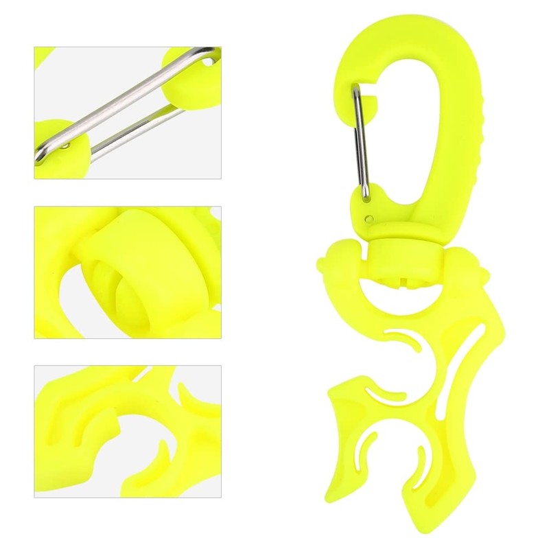 Diving Hose Clip Holder Premium Plastic 2 Hoses Adjustable Stable
