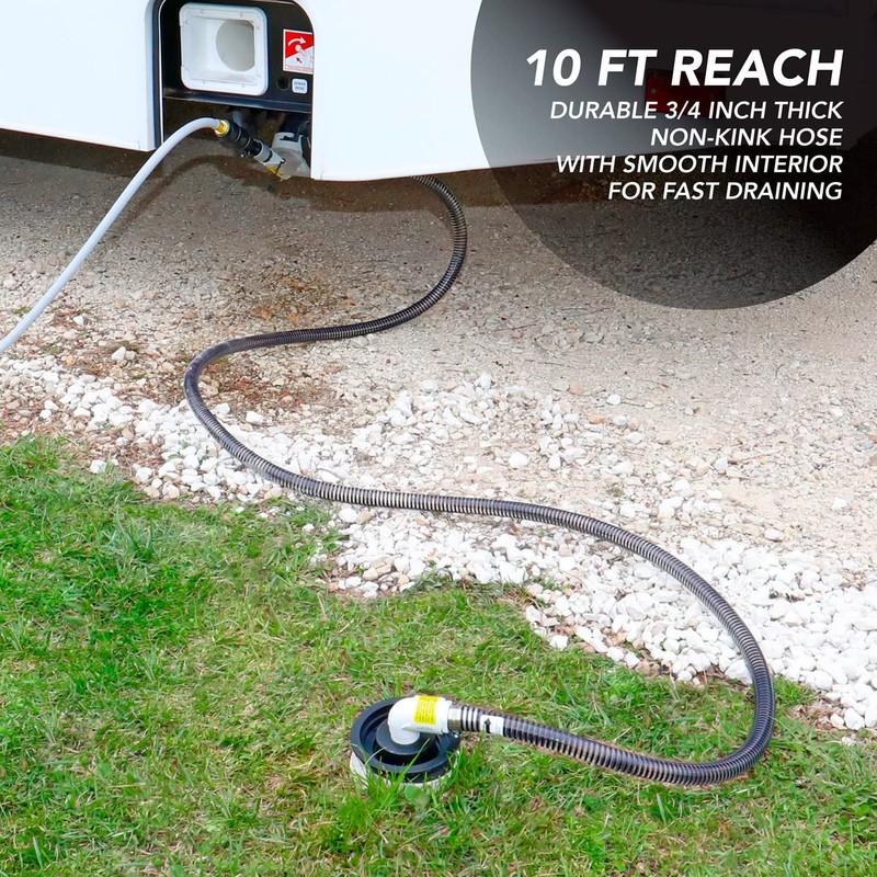 Valterra SS01 RV SewerSolution Drainage Kit with 10' Hose and