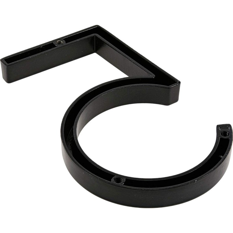 Distinctions 844715 Black Upgraded 5" Floating House Number 5, 5-Inch