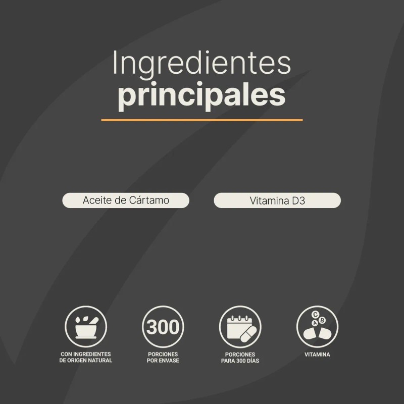 Vitamina D3 400 Ui 300 Cápsulas, Aceite De Cártamo, B