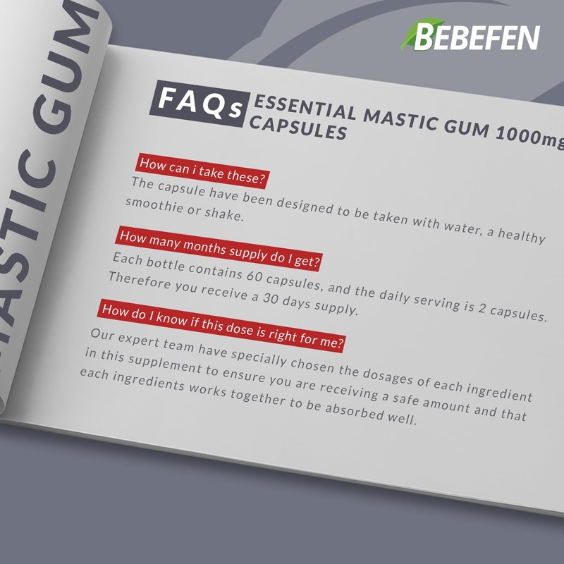 Mastic Gum 1000 mg Supplement - Dietary Supplement for Supports